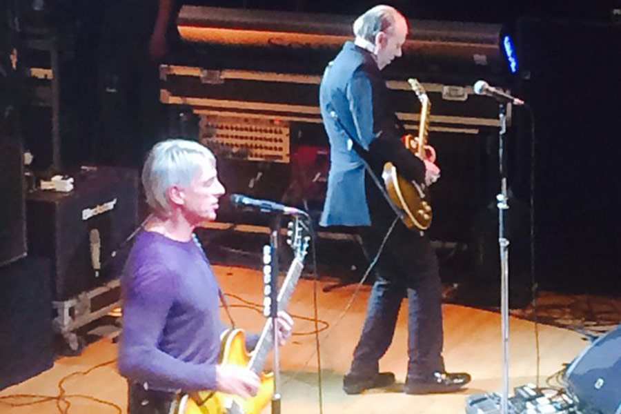 Mick Jones of The Clash joins Paul Weller onstage in Stoke