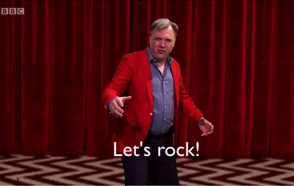 Watch Ed Balls dance in 'Twin Peaks' BBC parody